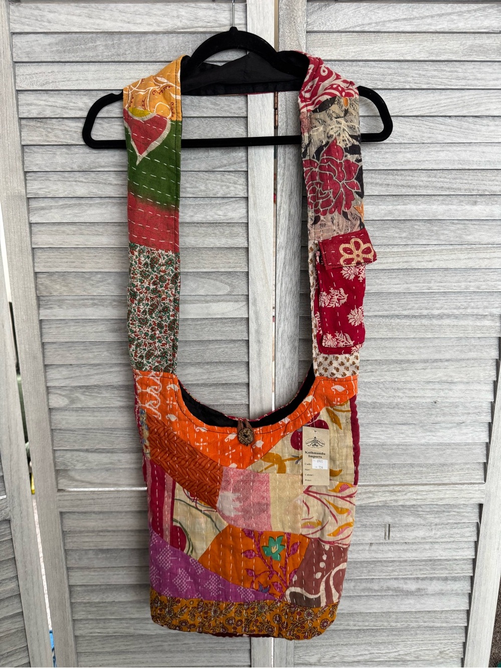 NEW Kantha Patchwork Crossbody Bag- Kathmandu Imports